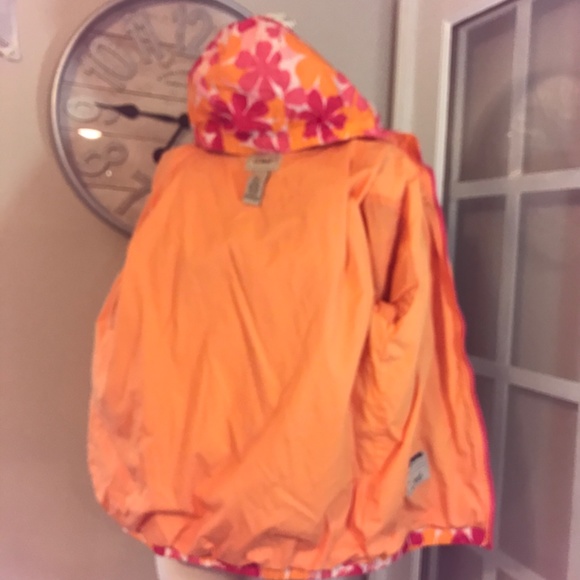 L L bean Flower power hooded wind breaker rain jacket - Picture 13 of 14